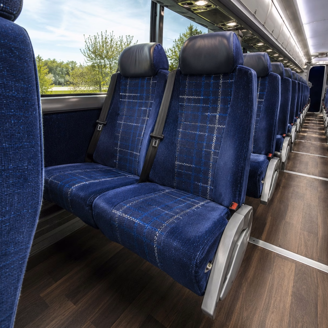 edmond charter bus inside
